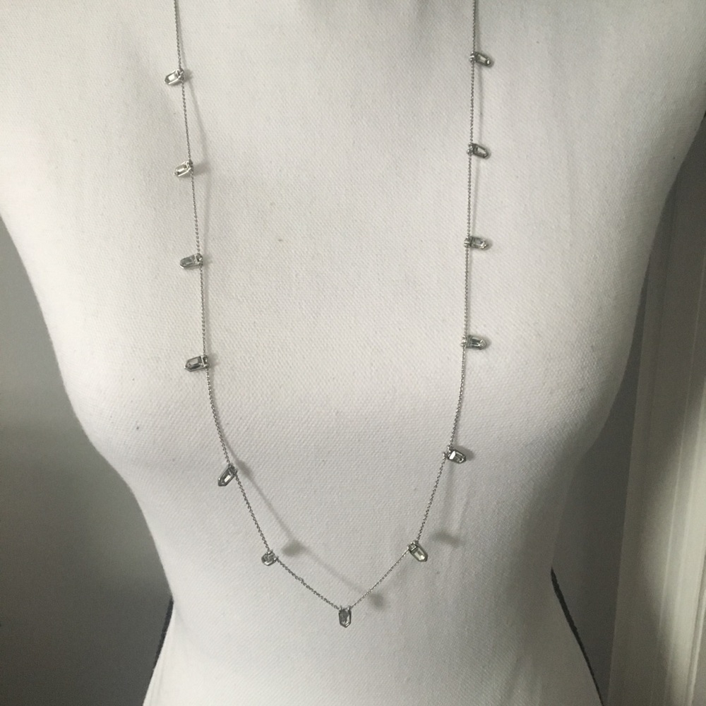 Banana republic long crystal necklace